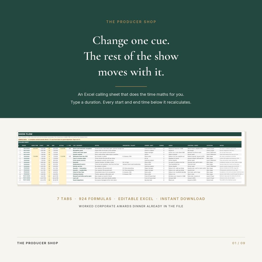 Run of Show Template